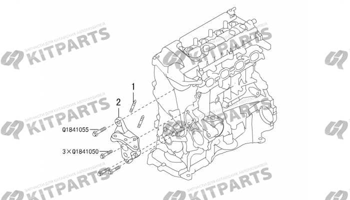 Кронштейн двигателя передний Great Wall