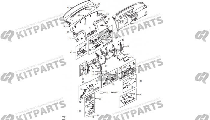 Комплектующие приборной панели FAW T77